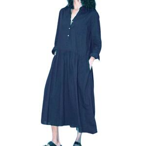 Frank & Eileen Navy Midi Dress
